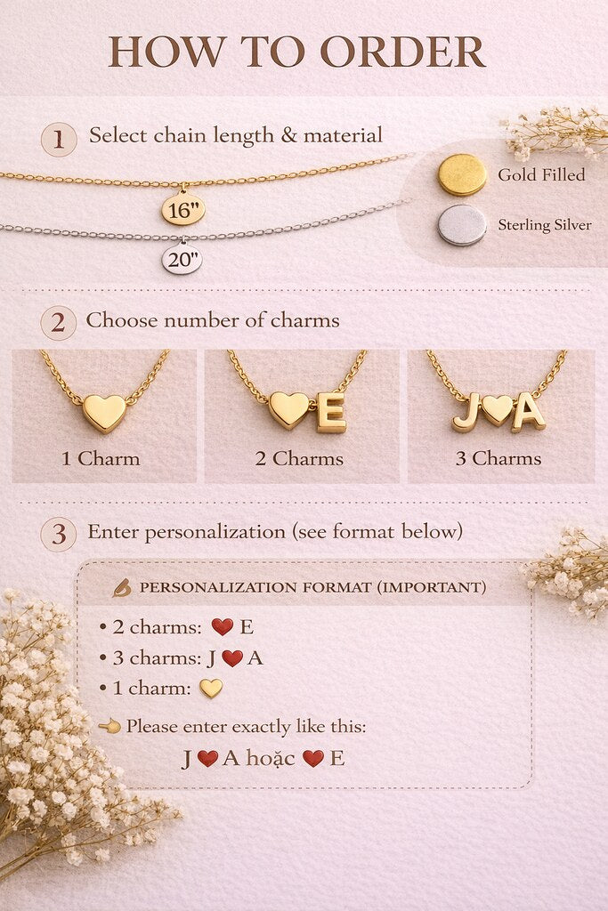 Heart Initial Necklace - image 10